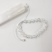 Load image into Gallery viewer, Rose Quartz + Rainbow Aura Quartz Bracelet Options