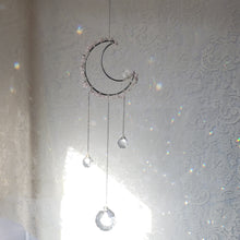 Load image into Gallery viewer, Kunzite Moon Suncatcher Medium
