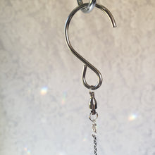 Load image into Gallery viewer, Large Amethyst + Quartz Moon Suncatcher