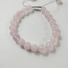 Load image into Gallery viewer, Rose Quartz + Rainbow Aura Quartz Bracelet Options