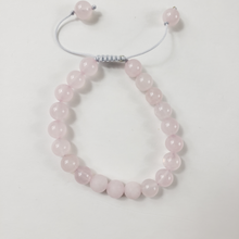 Load image into Gallery viewer, Rose Quartz + Rainbow Aura Quartz Bracelet Options