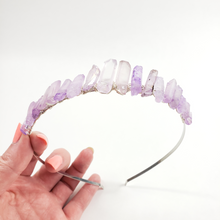 Load image into Gallery viewer, Lilac Aura Quartz Tiara Crown