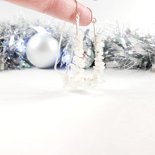 Load image into Gallery viewer, Small Rectangle Moonstone Hoops