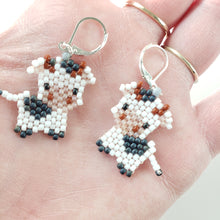 Load image into Gallery viewer, Cow Seed Bead Earring
