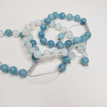 Load image into Gallery viewer, Aquamarine + Opalite Bracelet Stack OR Single
