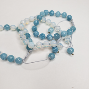 Aquamarine + Opalite Bracelet Stack OR Single