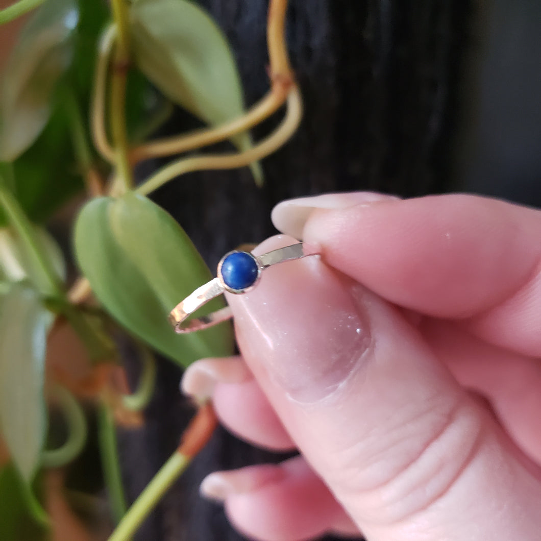 Lapis Sterling Silver Stack Ring