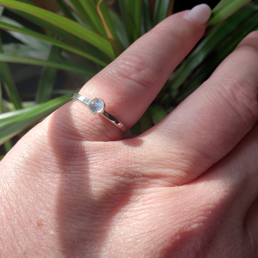 Dainty Moonstone Stack Ring