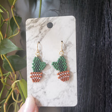 Load image into Gallery viewer, Mini Cactus Bow Drop Earrings
