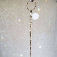Load image into Gallery viewer, Medium Lapis + Quartz Moon Suncatcher
