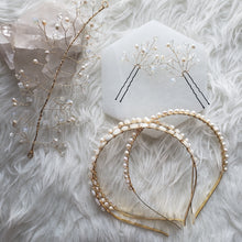 Load image into Gallery viewer, Opalite, Crystal &amp; Pearl Hair Pins
