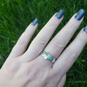 Green Aventurine Stack Ring