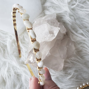 White Moonstone Headband