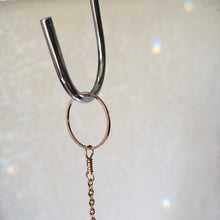 Load image into Gallery viewer, Medium Lapis + Quartz Moon Suncatcher
