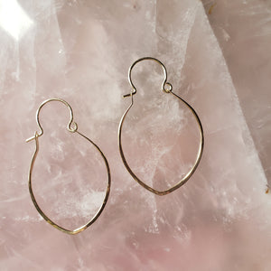 Gold Leaf Hoops