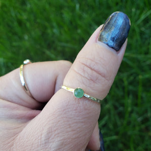 Green Aventurine Stack Ring