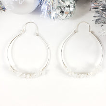 Load image into Gallery viewer, Large Moonstone Hoops
