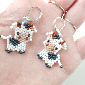 Cow Seed Bead Earring