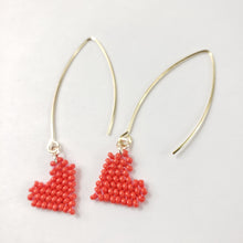Load image into Gallery viewer, Beaded Heart Earrings
