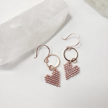 Load image into Gallery viewer, Beaded Heart Earrings
