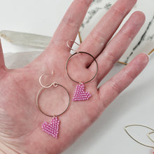 Load image into Gallery viewer, Beaded Heart Earrings
