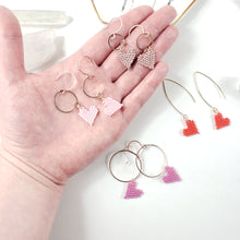 Load image into Gallery viewer, Beaded Heart Earrings

