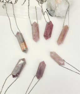 Madagascar Rose Quartz Pendant Necklace