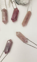 Load image into Gallery viewer, Madagascar Rose Quartz Pendant Necklace
