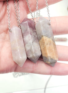 Madagascar Rose Quartz Pendant Necklace